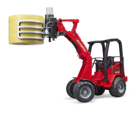 Bruder Cargador Agrícola Schäffer 2630 Con Pinza y Bala