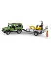 Bruder Land Rover Defender Con Remolque Microexcavadora JCB y Figura