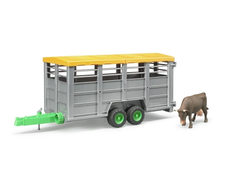 Bruder Remolque De Ganado Con Vaca