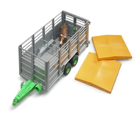 Bruder Remolque De Ganado Con Vaca