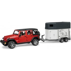 Bruder Jeep Todoterreno Con Remolque Caballos