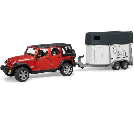 Bruder Jeep Todoterreno Con Remolque Caballos