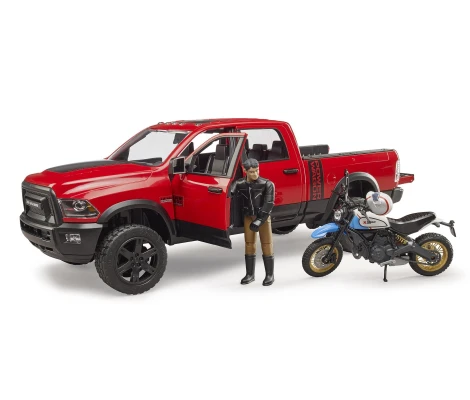 Bruder Todoterreno RAM 2500 Power Wagon Con Motocicleta Ducati y Piloto