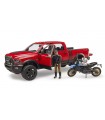 Bruder Todoterreno RAM 2500 Power Wagon Con Motocicleta Ducati y Piloto