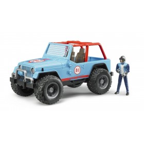 Bruder Jeep Cross Country Racer Azul Con Piloto