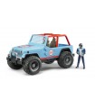Bruder Jeep Cross Country Racer Azul Con Piloto
