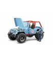 Bruder Jeep Cross Country Racer Azul Con Piloto