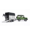 Bruder Land Rover Defender Con Remolque De Caballos