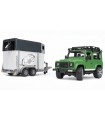 Bruder Land Rover Defender Con Remolque De Caballos