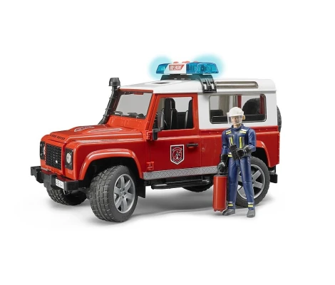 Bruder Land Rover Defender Station Wagon De Bomberos Con Bombero