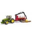 Bruder Tractor John Deere 7930 Con Remolque y 4 Troncos