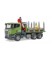 Bruder Camión Scania R-Serie Forestal 3 Troncos