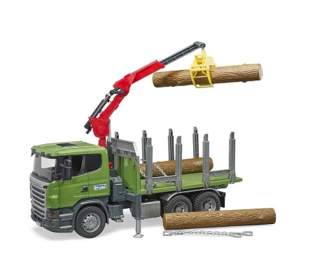 Bruder Camión Scania R-Serie Forestal 3 Troncos