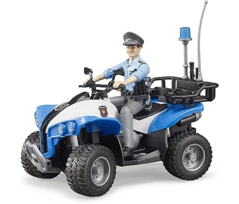 Bruder Quad Policial Con Policía y Equipamiento