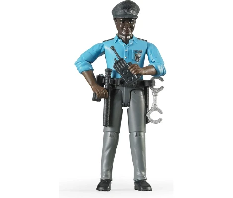 Figura Hombre Policía Piel Oscura Bruder Bworld