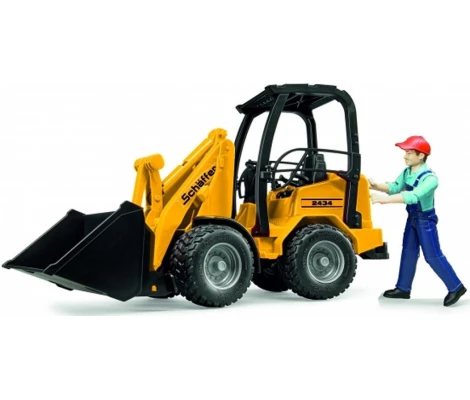 Bruder Cargador Schäffer 2434 Con Trabajador