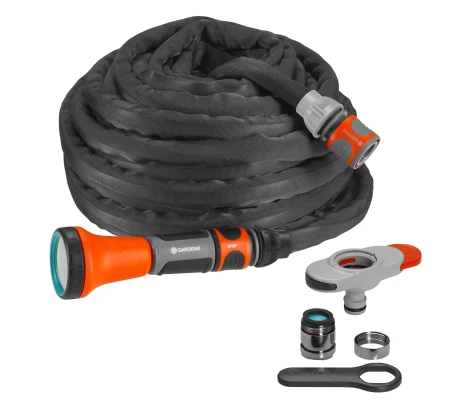 Gardena Set De Manguera Textil Liano De 10 m Con Conector Para Grifo Interior