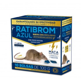 Ratibrom Azul Cebo Fresco Raticida 10 Bolsas 100 g