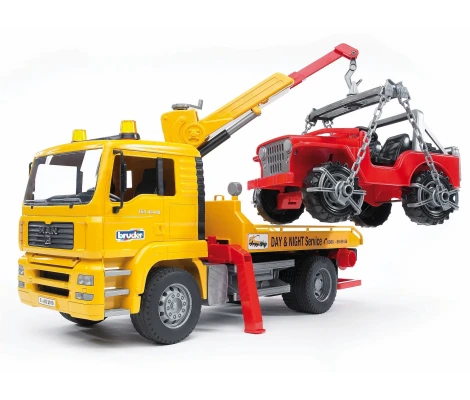 Bruder Camión Grúa MAN TGA Con Todoterreno