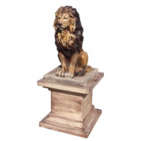 Framusa Figura De Jardín Leo Color Con Pedestal
