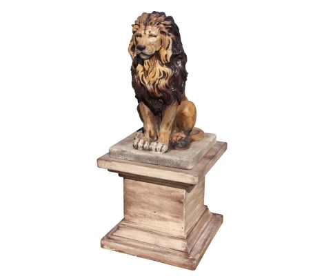 Framusa Figura De Jardín Leo Color Con Pedestal