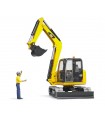 Bruder Miniexcavadora CAT Con Trabajador Juguete