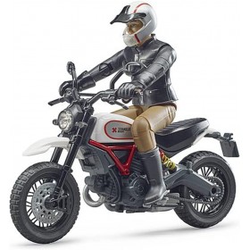 Bruder Moto Ducati Scrambler Desert Sled Con Piloto