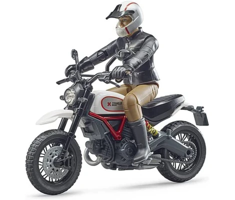 Bruder Moto Ducati Scrambler Desert Sled Con Piloto