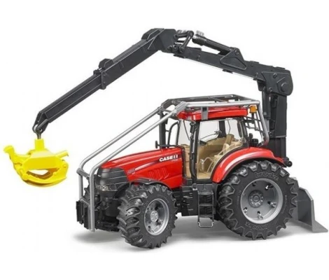 Bruder Tractor Case Con Soporte Forestal