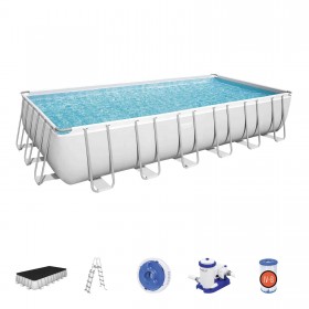 Piscina Rectangular Con Depuradora 732X366X132 cm Bestway 56475