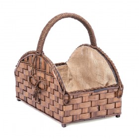 Orework Cesto De Leña Redondo Con Asa 53x35x30 cm