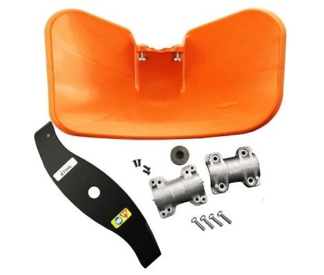 STIHL 41480071012 - Kit Protector De Corte + Cuchilla 2 Puntas 320mm + Soporte