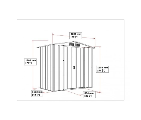 Caseta Metálica Duramax Eco Denia 6x4 Antracita