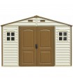 Caseta De Jardín Duramax De PVC WoodSide 10,5x8 Beige y Marrón