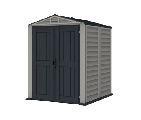 Caseta Jardín Duramax Yardmate Plus 5x5 De PVC Gris Oscuro