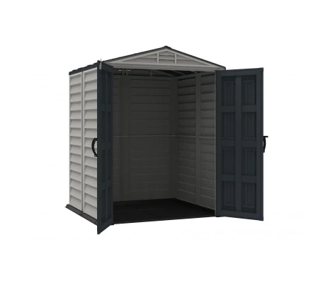 Caseta Jardín Duramax Yardmate Plus 5x5 De PVC Gris Oscuro