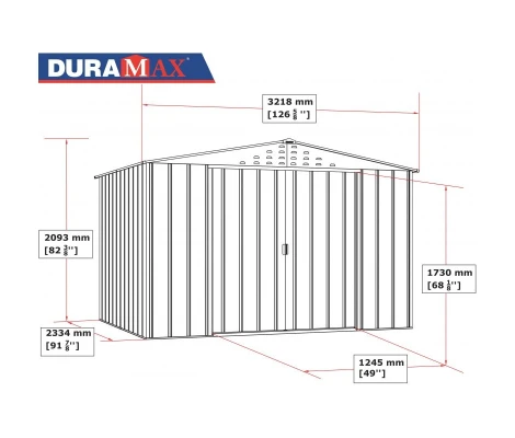 Caseta Metálica Duramax Top Colossus 10x8 Antracita