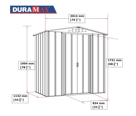 Caseta Metálica Duramax Top Atenea 6x4 Antracita