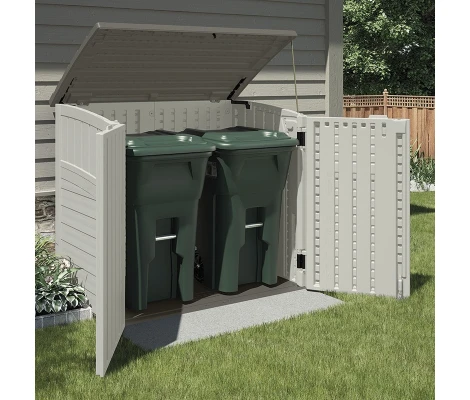 Cubre Contenedores Suncast BMS 2500. 2 Cubos De Basura 820 x 1.350 x 1.160 mm