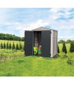 Caseta Jardín Duramax Yardmate Plus 5x5 De PVC Gris Oscuro