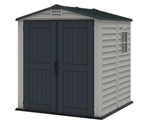 Cobertizo De Jardín Duramax Storemate Plus 6X6 PVC Gris