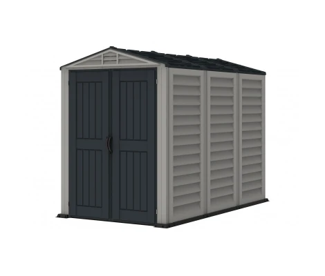 Caseta Jardin Duramax Yardmate Plus 5x8 PVC Gris