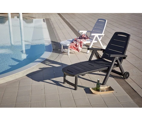 Tumbona Antibes Plegable Con Ruedas