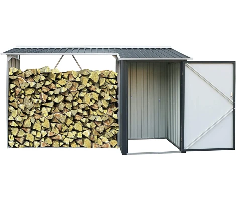 Leñero Combo Metálico Duramax 8X3 Antracita