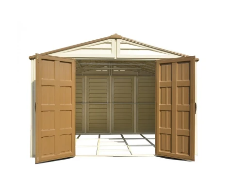 Caseta Jardín Duramax De PVC Woodbridge Plus 10,5x13 Beige