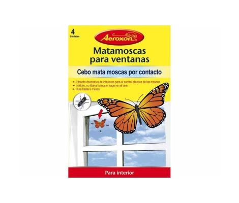 Aeroxon Mata Moscas Para Ventanas 4 uds