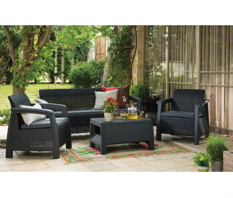 Keter Set Muebles De Jardín Bahamas Antracita
