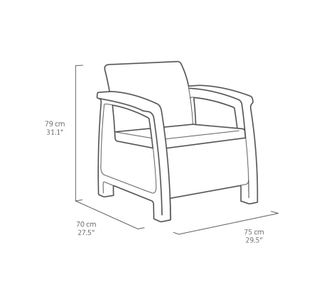 Keter Set Muebles De Jardín Bahamas Antracita
