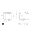 Keter Cobertizo SIO Max 145,5x82x125 cm y 1200 Litros - Marrón