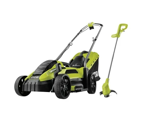 Kit Cortacésped Eléctrico 33 cm + Recortabordes 25 cm Ryobi